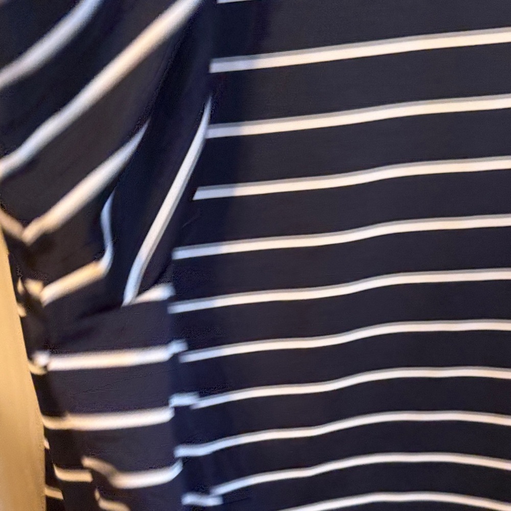 Auburn - Under Armour Men's Polo in Navy and White Stripes - - Picture 6 of 7